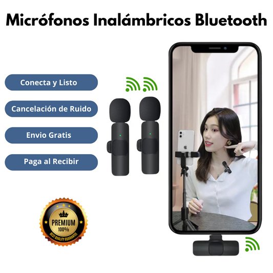 Micrófonos Bluethoot Solapa Con reducción de Ruido